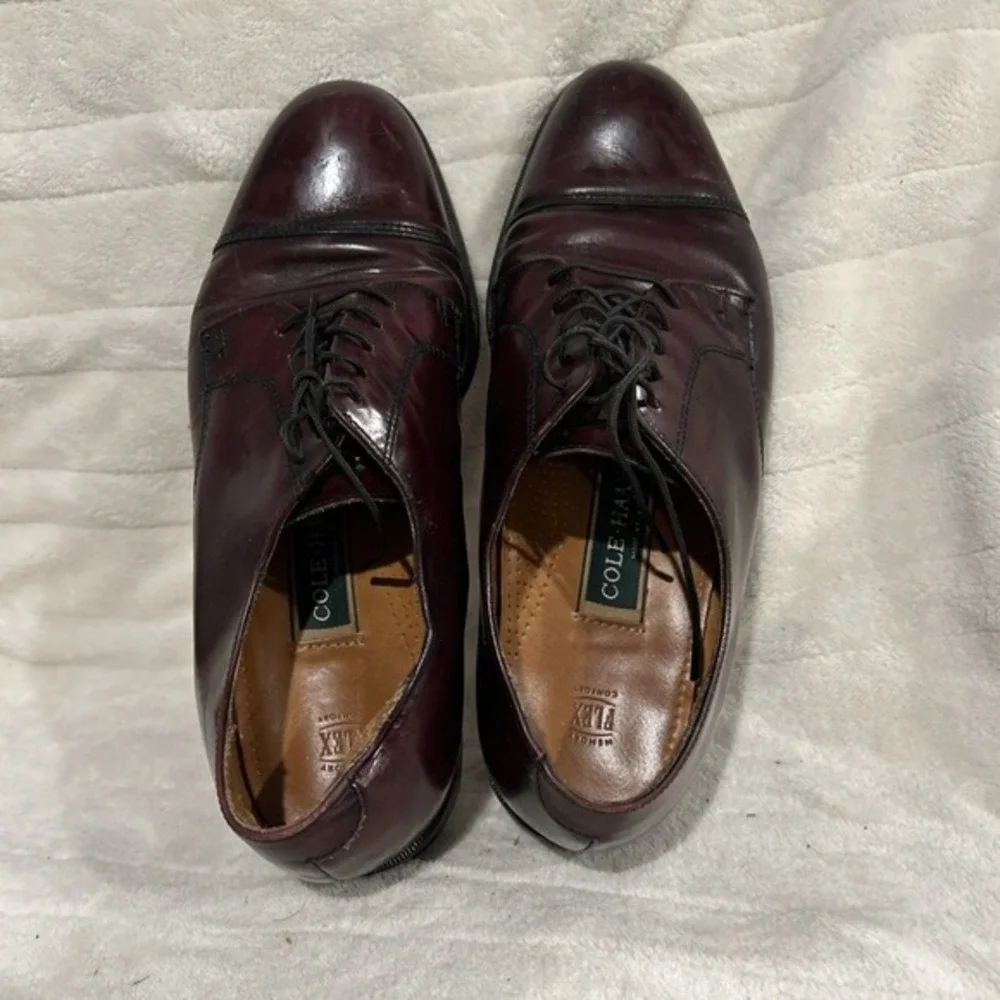 Mens Cole Haan Dress Shoes‎ Size 10D Brown Leather K089